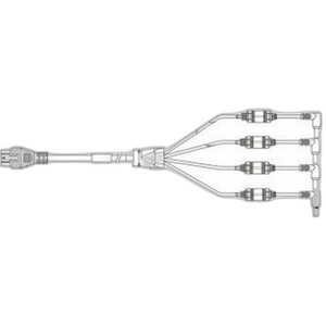 Zebra CBL-DC-380A1-01 4-Way DC Power Cable