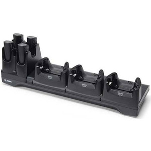 Zebra RFD40 cradle three-slot docking station detailed side view