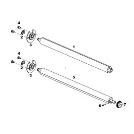 Zebra P1025950-008 GT800 Platen Standard with Bearings printer roller assembly