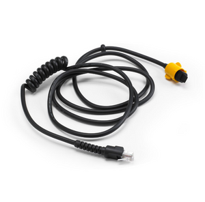 Zebra QLn Serial DEX Cable P1031365-061 strain relief detail view