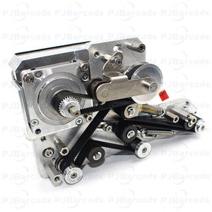 Zebra P1046696-149 printer media roll and drive components detail