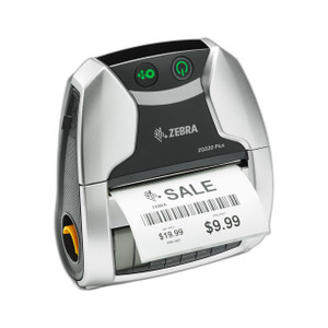Zebra ZQ31-A0W03R0-00 portable label printer with included shoulder strap and accessories