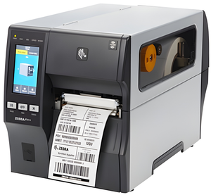 Zebra ZT410A2-T010000Z-U thermal printer top loading paper compartment detail