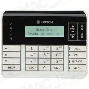 B5512 intrusion control system keypad and alarm response interface detail