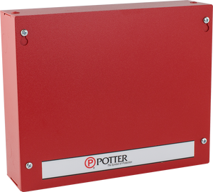 Potter AE-2 accessory expansion enclosure for security systems, front view