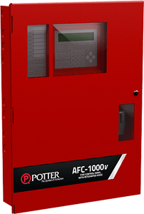 Potter AFC1000V integrated voice panel security system control unit front view