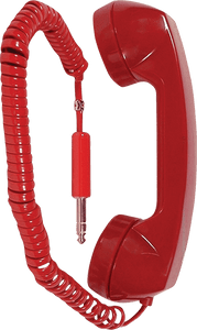 Potter FFT-RFH firefighter telephone remote handset with coiled cord and speaker