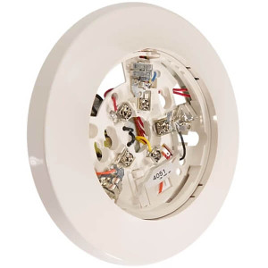 System Sensor B114LP detector base terminal connections and wiring detail