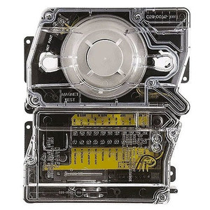 D4120 System Sensor smoke detector mounting bracket and wiring terminals close-up