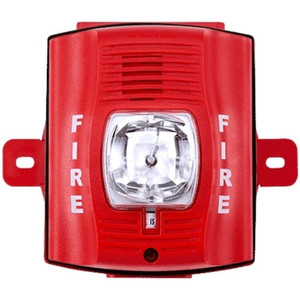 System Sensor P2RHK red wall-mount horn strobe 2-wire high candela fire alarm