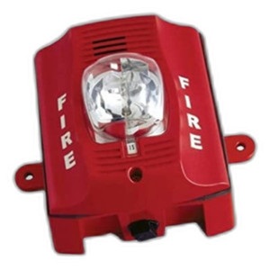 System Sensor P2RK-R Wall-Mount Horn Strobe Red 2-Wire Device Only