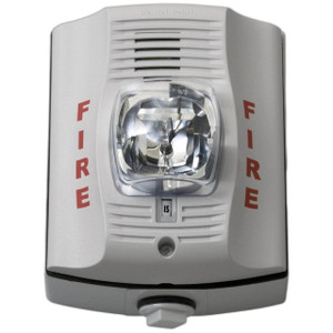 System Sensor P2WHK-P Wall-Mount Horn Strobe White 2-Wire Outdoor