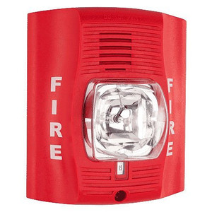System Sensor P4RK-R red wall-mount horn strobe 4-wire device front view