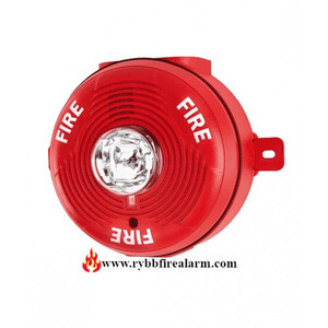 System Sensor PC2RHK Ceiling-Mount Horn Strobe Red 2-Wire High with...