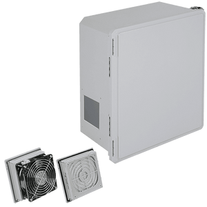 STI EF181610-O3 NEMA 3R Fiberglass Filter Fan Enclosure Opaque