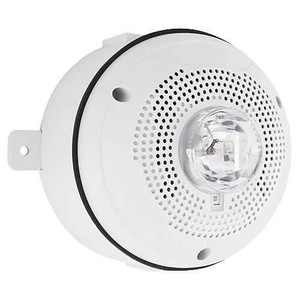 System Sensor SPSCWHK-P white outdoor wall-mount speaker strobe alarm device