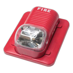 System Sensor SRHK-P Wall-Mount Strobe Red Outdoor