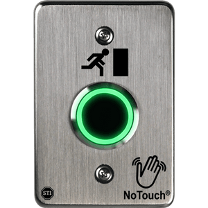 STI NoTouch NT-SS100-EN stainless steel door symbol switch single-gang US mounting plate