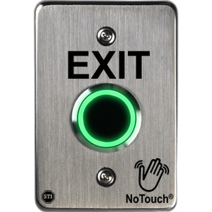 STI NT-SS101-EN NoTouch Stainless Steel Switch Single-Gang EXIT