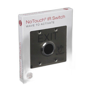 STI NT-SS201-EN NoTouch Stainless Steel Switch Double-Gang EXIT (view 2)