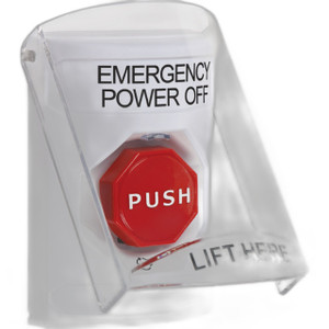 STI SS2329PO-EN Stopper® Station Push Button with Stopper® Station Shield, Turn...