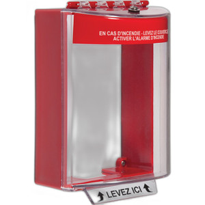 STI STI-13220FR-FR Universal Stopper®  with Horn, Surface Mount, Fire Label - French