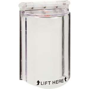 STI-6518-FR security reader side angle showing spring loaded hinge mechanism