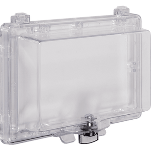 STI-6560S smoke keypad protector detail showing key lock mechanism and durable housing