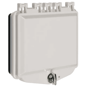 STI STI-7510E-OW polycarbonate enclosure with open back box and exterior key lock