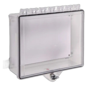STI STI-7521 Type 4X Protective Cabinet with Backplate and Thumb Lock - Clear