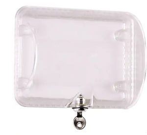 STI brand STI-9105 protective thermostat case installed on wall application