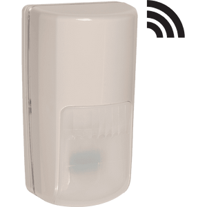 STI wireless motion detector receiver unit showing speaker and control buttons
