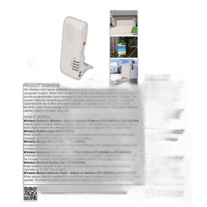 STI STI-V34760 Wireless Outdoor Motion Detector Alert with Voice Receiver