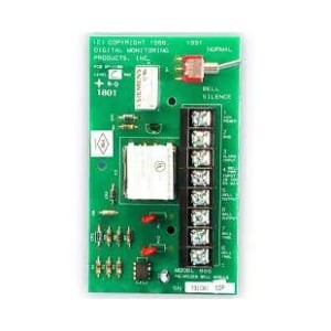 DMP 866 module back panel showing terminal connections and mounting hardware details