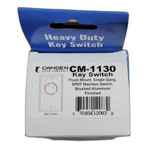 Camden CM-1130 Key Switch, SPDT N/O \& N/C Maintained