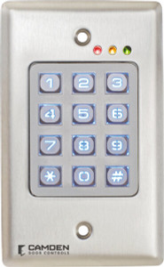 Camden Outdoor vandal resistant metal backlit keypad - CM-120TX