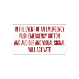 Camden English solid white sign ‘IN THE EVENT OF AN