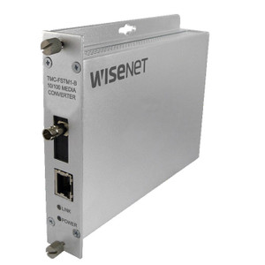 Hanwha TMC-FSTM1POEM-A Fiber Optic Media Converter