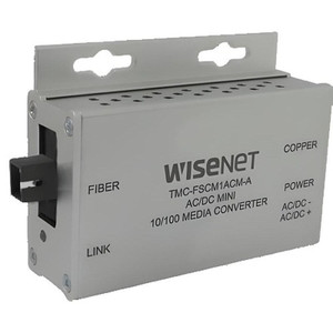 Hanwha TMC-FSCM1ACM-A Mini Fiber Optic Media Converter