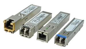 Hanwha SFP-GLCS120-A 1000Mbps Fiber Optic Module front view with specifications