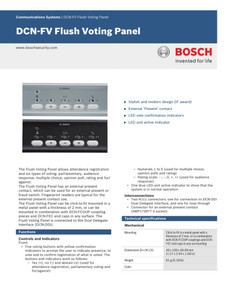 Bosch Flush Voting AND Card Panel Dark - DCN-FVCRD-D