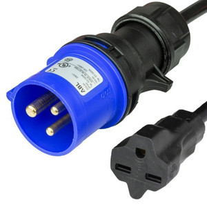 Code Blue Connector Plug Horiz 2Pin 6pk - 40544