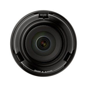 Hanwha SLA-5M4600P 5MP lens module for surveillance cameras, front view