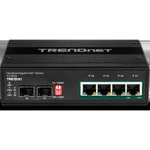 Code Blue 6-Port Ruggedized PoE+ Switch TI-PG62B - SLNP0018