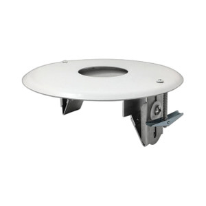 SHD-400F ceiling mount hardware detail showing Hanwha security camera flush installation