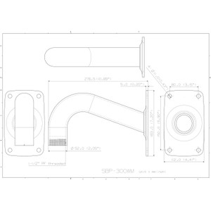 Hanwha SBP-300WM PTZ Wall Mount Gooseneck