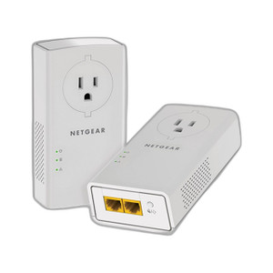 NETGEAR PLP2000-100PAS Powerline 2000 Adapter 1000 Mbps Extra Outlet