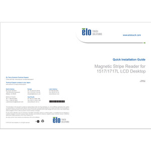 ELO Touch 1517L and 1717L Magnetic Stripe Reader Black - E500356