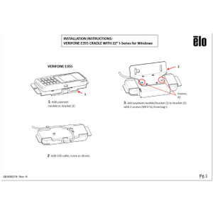 ELO Touch Elo: EMV Cradle FOR Verifone E355 FOR - E002639