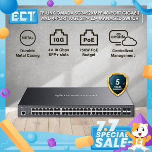 TP-Link SG3452XMPP Omada 48-Port Gigabit and 4-Port 10GE